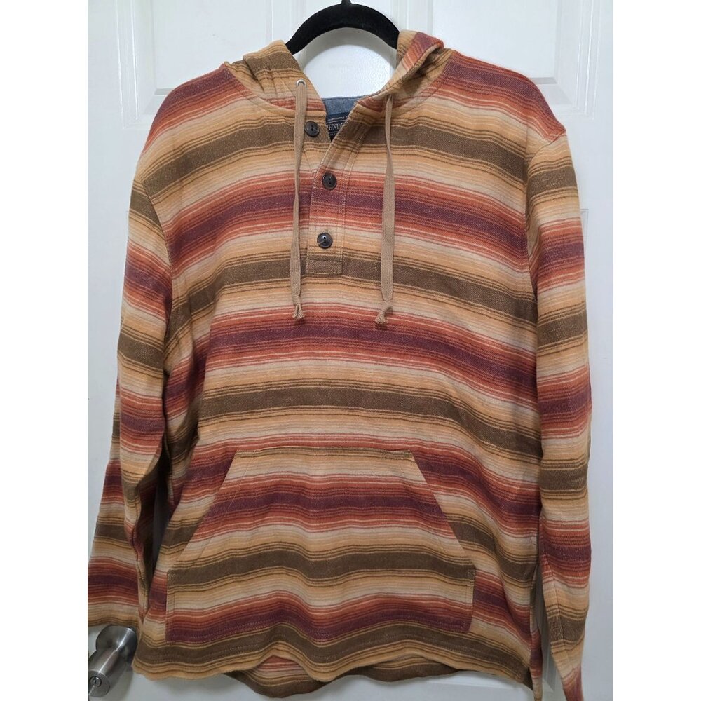 Pendleton Men Double Soft Striped Hooded Button-U… - image 2